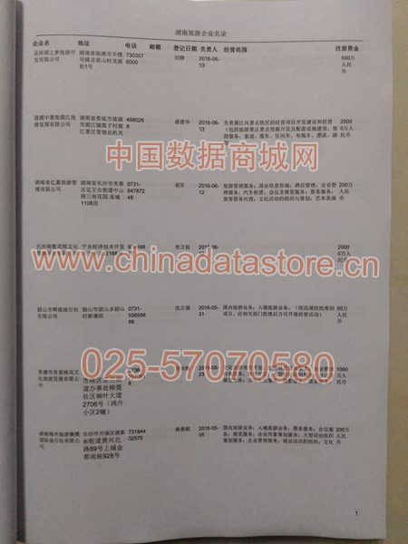 湖南旅游企業(yè)黃頁收錄了最新的湖南旅游企業(yè)名單，具有極高的營銷價(jià)值，實(shí)實(shí)在在提高銷售業(yè)績