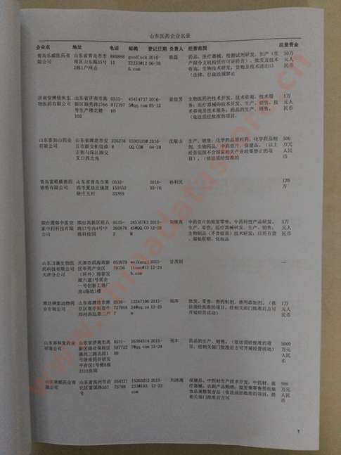 山東醫(yī)藥企業(yè)黃頁收錄了最新的山東醫(yī)藥企業(yè)名單，具有極高的營(yíng)銷價(jià)值，實(shí)實(shí)在在提高銷售業(yè)績(jī)